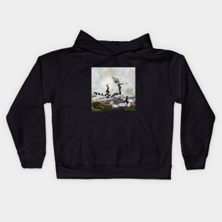 Dancing on a piano Kids Hoodie